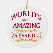 75. Verjaardag Keramisch Ornament (Voorkant)