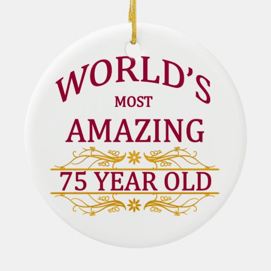 75. Verjaardag Keramisch Ornament (Achterkant)