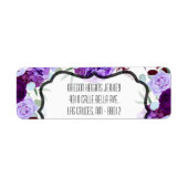 .75" x2.25" Business Address Label Lavender Hibisc (Voorkant)
