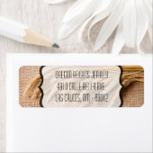 .75" x2.25" Business Address Label Wheat on Burlap (Insitu)