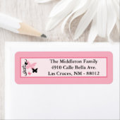 .75 "x2.25" Butterfly Zebra Retouradreslabel Etiket (Insitu)