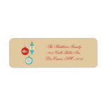 .75 "x2.25" Christmas Ornament retour adres label<br><div class="desc">Dit .75 "x2.25" formaat gepersonaliseerde chique en trendy kerst ornament stick op retour adres label is zowel trendy en chique. Deze worden afgedrukt op Avery®-labels met een afdruk op de rand van de full bleed, full-colour afdruktechnologie. Afgedrukt op vellen van 8, 5 x 11 inch die rechtstreeks in uw inkjetprinter...</div>