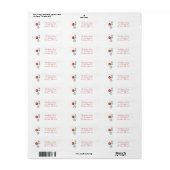 .75 "x2.25" Christmas Ornament retour adres label (Full Sheet)