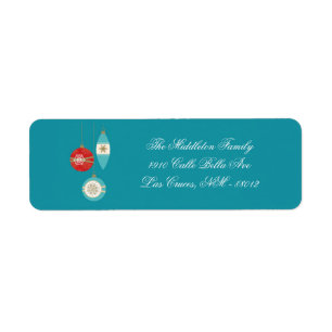.75 "x2.25" Christmas Ornament retour adres label