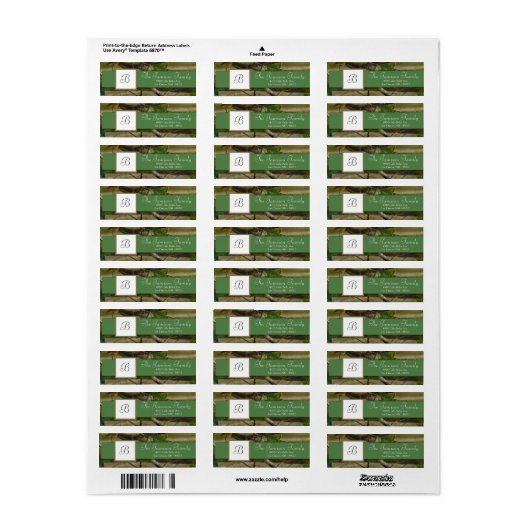 .75"x2.25" het Adres Groene Deer van de terugkeer Etiket (Full Sheet)