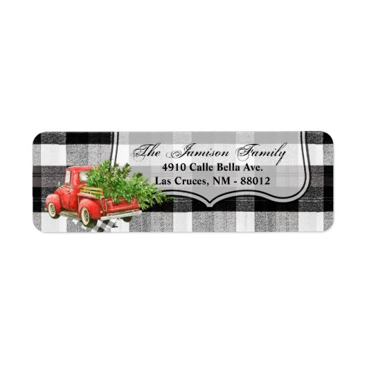 .75"x2.25" het Adres van de terugkeer Etiket XMAS  (Voorkant)