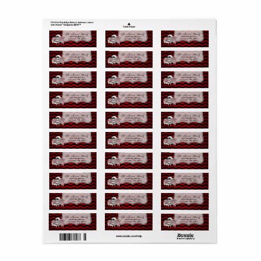 .75"x2.25" het Adres van de terugkeer het Etiket v (Full Sheet)