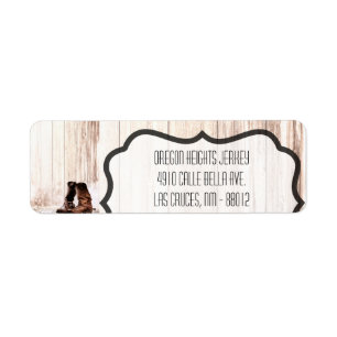 .75"x2.25"het etiket van het bedrijfsadres laarzen