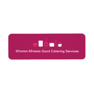 .75 "x2.25" Hot Pink Catering Product Label Label