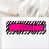 .75 "x2.25" Hot Pink Zebra Retouradreslabel Etiket (Insitu)