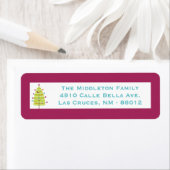 .75 "x2.25" Modern Christma Tree Retourlabel Etiket (Insitu)