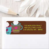 .75 "x2.25" Modern Cocoa Cup Retour Adres Label (Insitu)