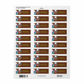 .75 "x2.25" Modern Cocoa Cup Retour Adres Label (Full Sheet)
