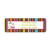 .75 "x2.25" Modern Snowman retour adreslabel Etiket (Voorkant)