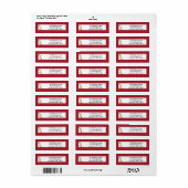 .75 "x2.25" NOEL Christmas Santa Return Label (Full Sheet)