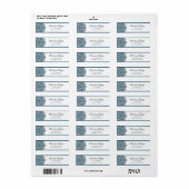 .75 "x2.25" Retouradres Deep Moroccan Blue Etiket (Full Sheet)
