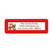 .75 "x2.25" Retouradres Label All-Star Red (Voorkant)