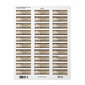 .75 "x2.25" Retouradres Label Burlap Lace Countr (Full Sheet)