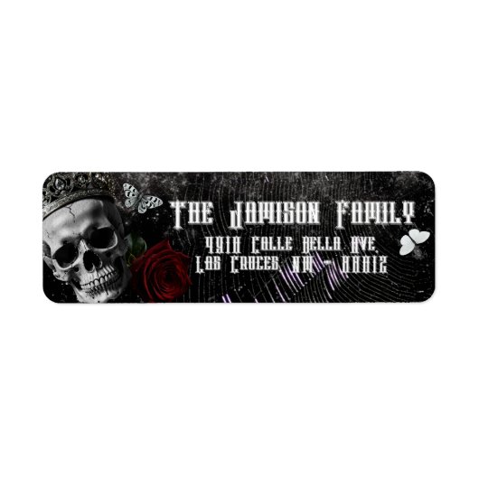 .75 "x2.25" Retouradres Label Haunting Adeline Z (Voorkant)