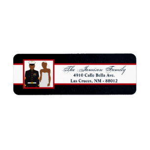 .75"x2.25" Retouradres Label Marine African AME