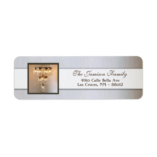 .75 "x2.25" Retouradres Label Mason Jar Chandeli (Voorkant)