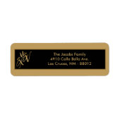 .75 "x2.25" Retouradres Label Mis XV Gold (Voorkant)