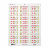.75 "x2.25" Retouradres Label Tea Party Roze (Full Sheet)