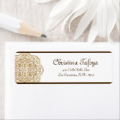 .75 "x2.25" Retouradres Marokkaanse partij Etiket (Insitu)