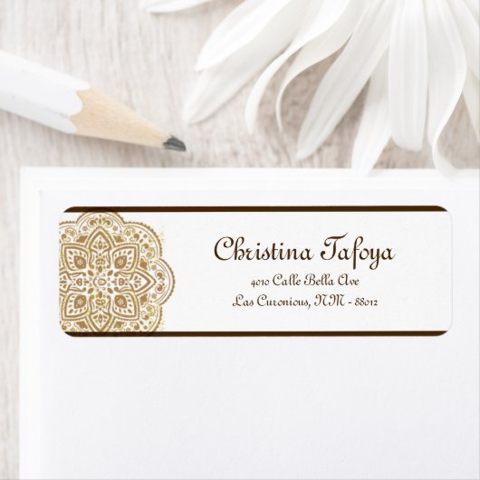 .75 "x2.25" Retouradres Marokkaanse partij Etiket (Insitu)