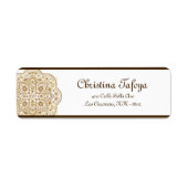 .75 "x2.25" Retouradres Marokkaanse partij Etiket (Voorkant)