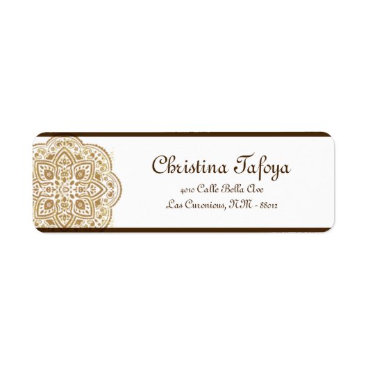 .75 "x2.25" Retouradres Marokkaanse partij Etiket (Voorkant)