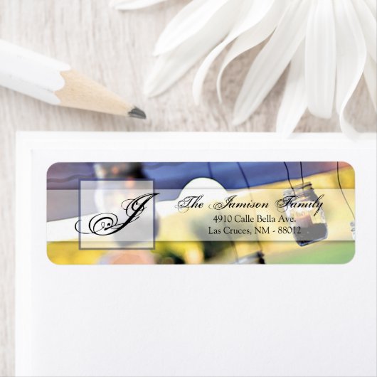 .75 "x2.25" Retouradres Mason Jar Kaarsenhouders Etiket (Insitu)