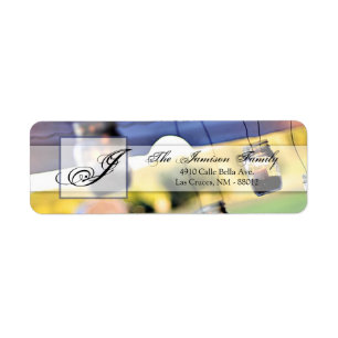 .75 "x2.25" Retouradres Mason Jar Kaarsenhouders Etiket