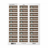 .75 "x2.25" retouradres Mason Jar Wood Land Etiket (Full Sheet)