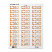 .75 "x2.25" Retouradreslabel Autumn Herfst Pumpki Etiket (Full Sheet)