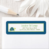 .75 "x2.25" Retouradreslabel Blauwe Zeeen schildpa Etiket (Insitu)