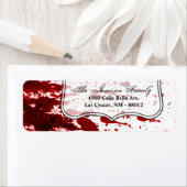 .75"x2.25" Retouradreslabel Bloedspatten Vam Etiket (Insitu)