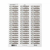 .75 "x2.25" Retouradreslabel Bruin Tiffa Damask Etiket (Full Sheet)