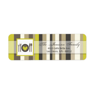 .75 "x2.25" Retouradreslabel China Bord Silver Etiket