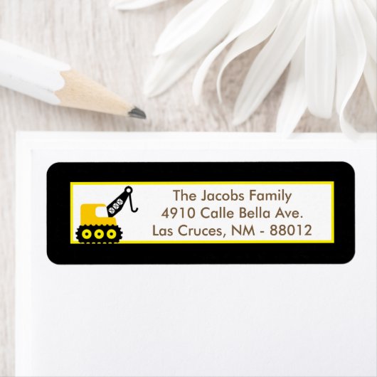 .75 "x2.25" retouradreslabel constructie etiket (Insitu)