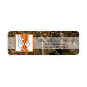 .75 "x2.25" Retouradreslabel Hertenpaar Doe Etiket (Voorkant)