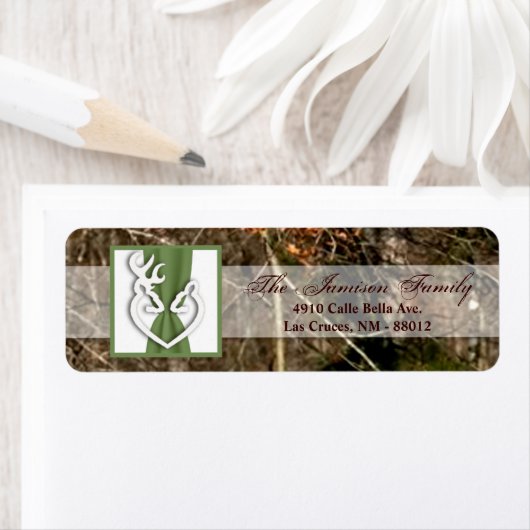 .75 "x2.25" Retouradreslabel Hertenpaar Doe Etiket (Insitu)