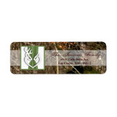 .75 "x2.25" Retouradreslabel Hertenpaar Doe Etiket (Voorkant)