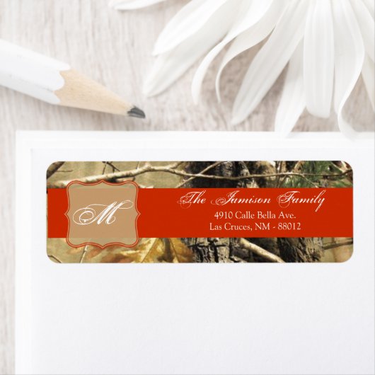 .75 "x2.25" Retouradreslabel Jagers Camoflouge Etiket (Insitu)