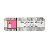 .75 "x2.25" Retouradreslabel Mason Jar Flowers Etiket (Voorkant)