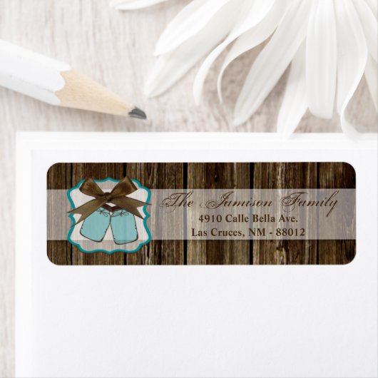 .75 "x2.25" Retouradreslabel Mason Jar Initialen Etiket (Insitu)