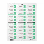 .75 "x2.25" Retouradreslabel Mint White Damask Etiket (Full Sheet)