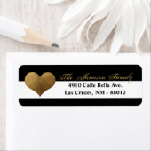 .75 "x2.25" Retouradreslabel Modern Stripe Black Etiket (Insitu)