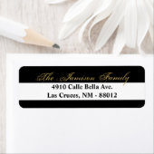 .75 "x2.25" Retouradreslabel Modern Stripe Black Etiket (Insitu)