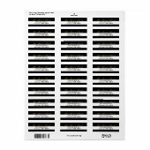 .75 "x2.25" Retouradreslabel Modern Stripe Black Etiket (Full Sheet)